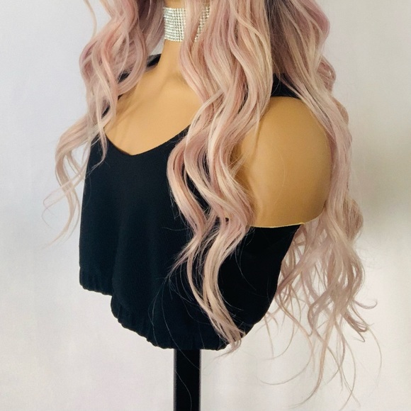 Very Pretty “Put On & Go” Pearl Pink 28” Premium Fiber Headband Wig - Picture 7 of 9